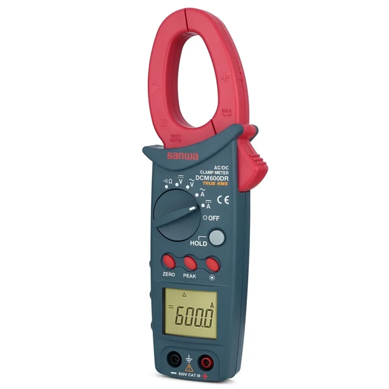 Alicate Amperímetro Digital 600 A AC DC Sanwa DCM600DR